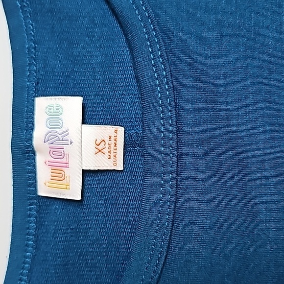 Lularoe T Shirt Dress Sz XSM Dark Teal - Picture 6 of 8